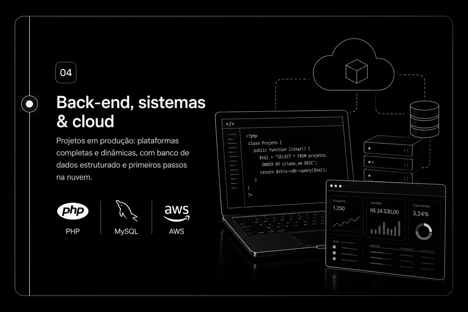 Back-end, sistemas & cloud