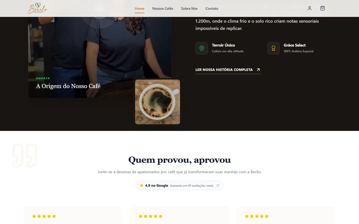 Home page — section 3